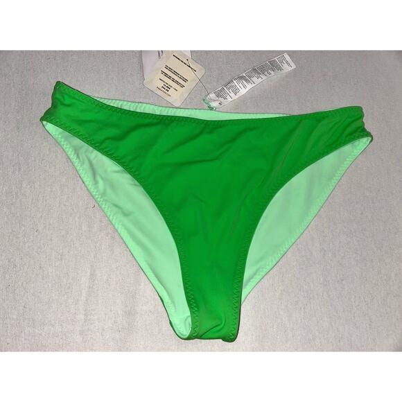 Fabletics Women’s Green Medium Mid Rise Cosmo Reversible Swim Botton New - Picture 1 of 7